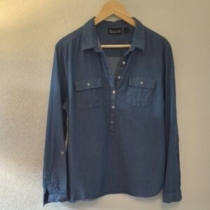 New York & Company Classic Blue Blouse